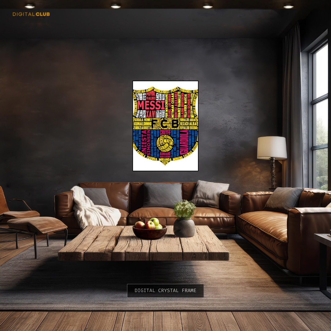 Barcelona FC - Logo Artwork - Premium Wall Art