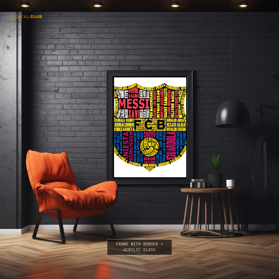 Barcelona FC - Logo Artwork - Premium Wall Art