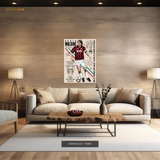 Paolo Maldini Italy Football Premium Wall Art