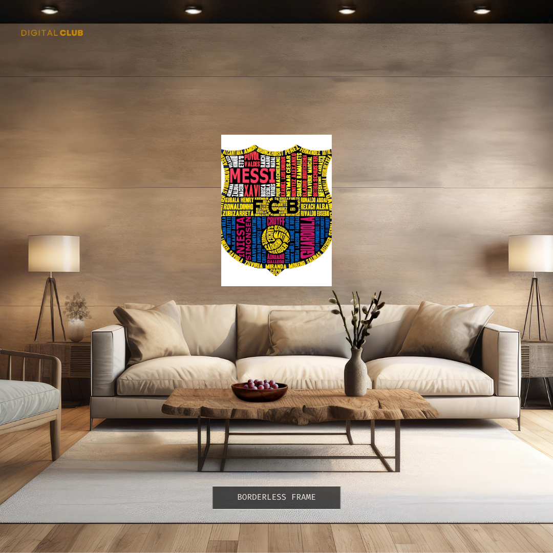 Barcelona FC - Logo Artwork - Premium Wall Art