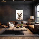 DIOR Teddy Bear Premium Wall Art