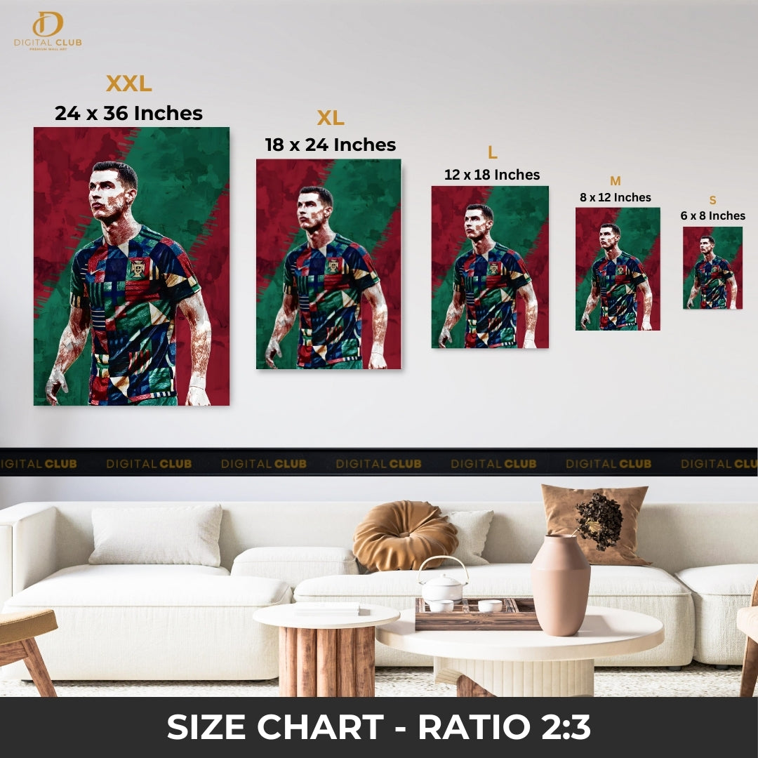 Cristiano Ronaldo 1 - Football - Premium Wall Art