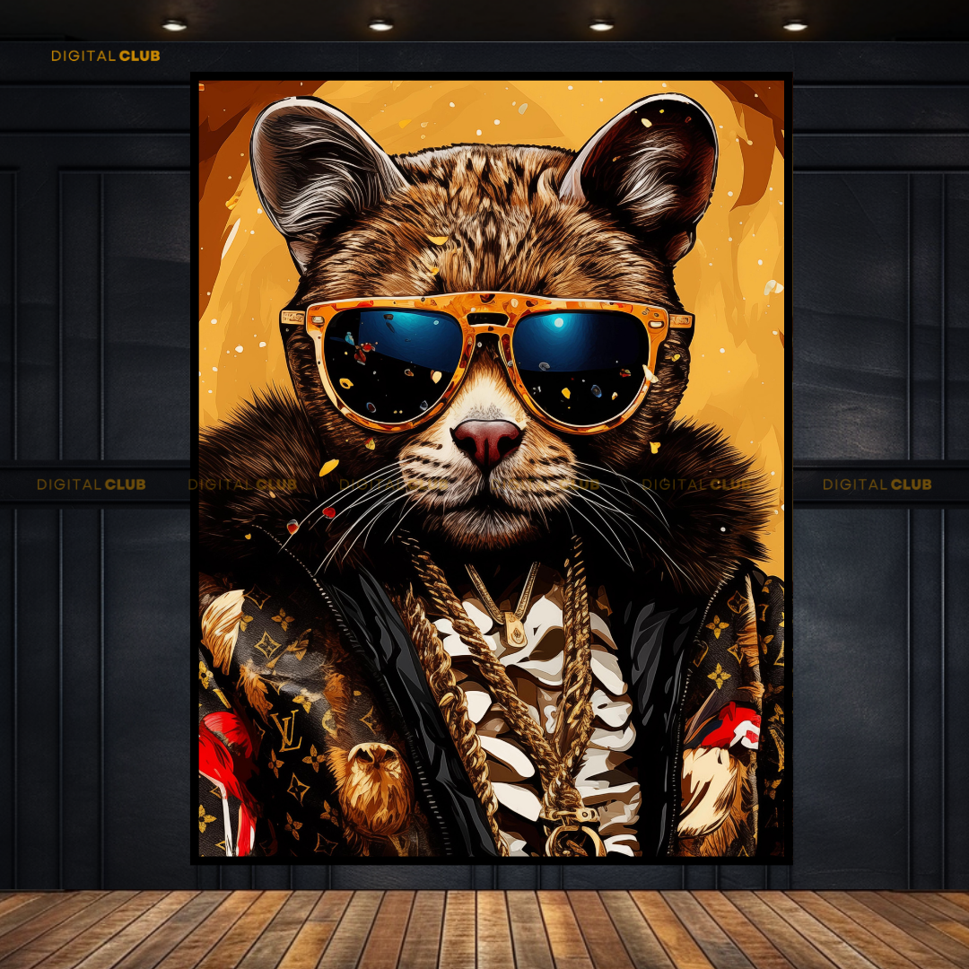 Tiger in SWAG - Animal & Wildlife Premium Wall Art