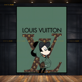 Louis Vuitton Disney Mickey Cartoon Premium Wall Art