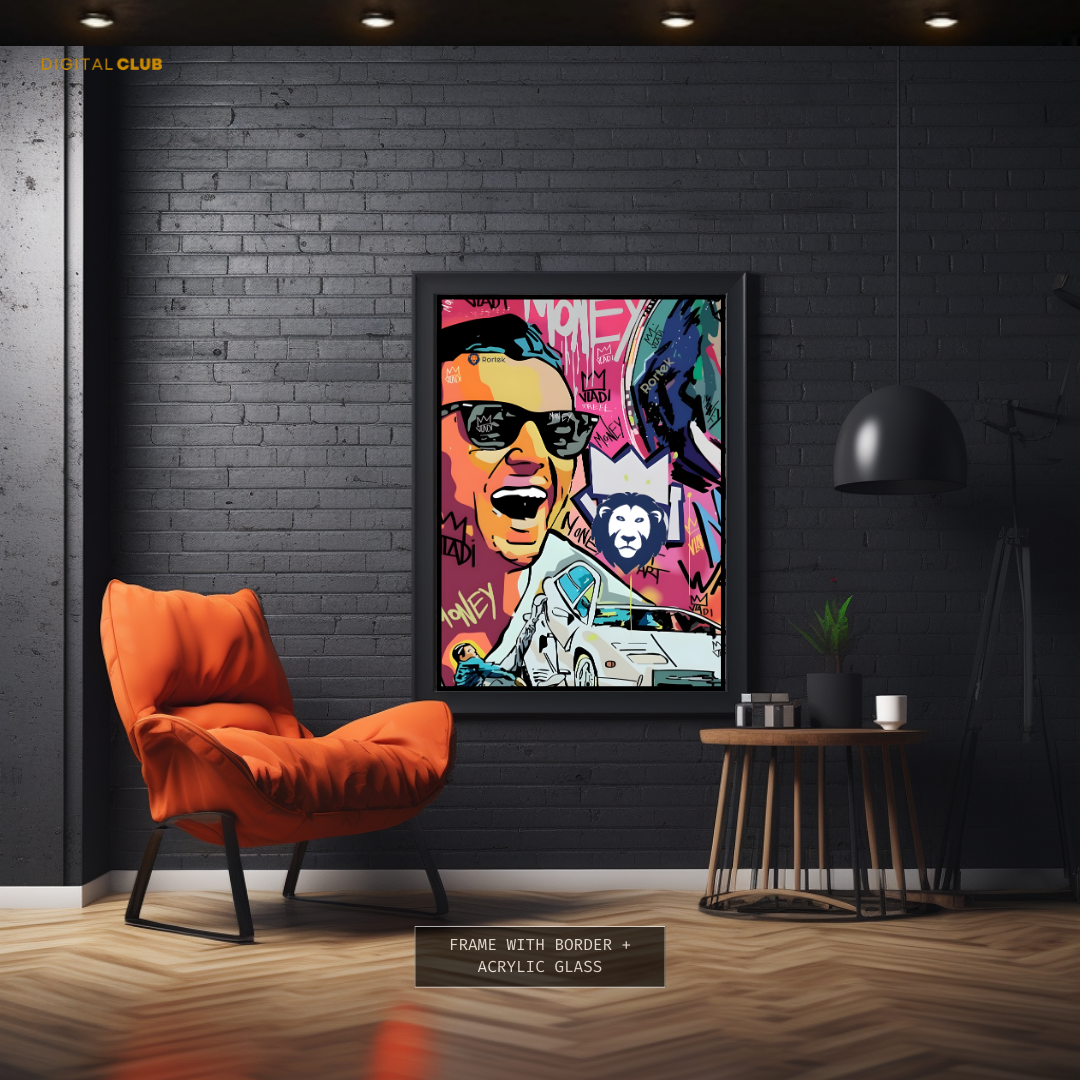 Wolfie 1 - Pop Art - Premium Wall Art