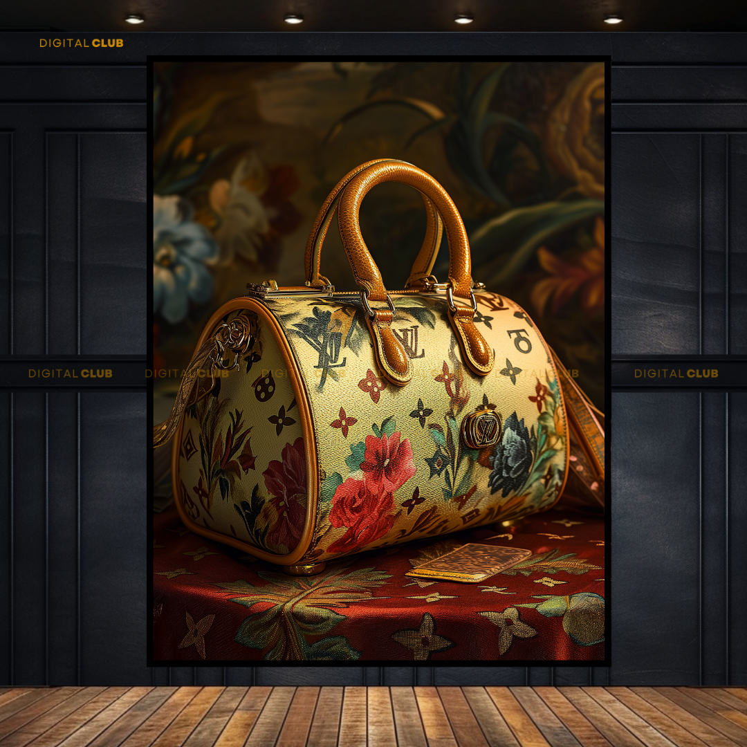 Louis Vuitton Leather Duffle Bag Pattern Premium Wall Art