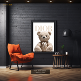 DIOR Teddy Bear Premium Wall Art