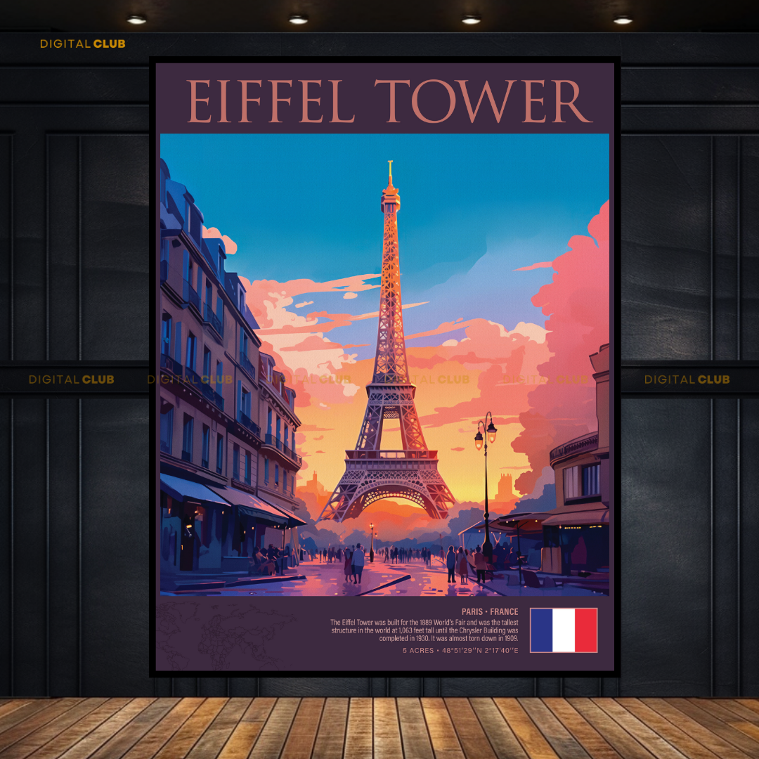 Eiffel Tower Paris Premium Wall Art