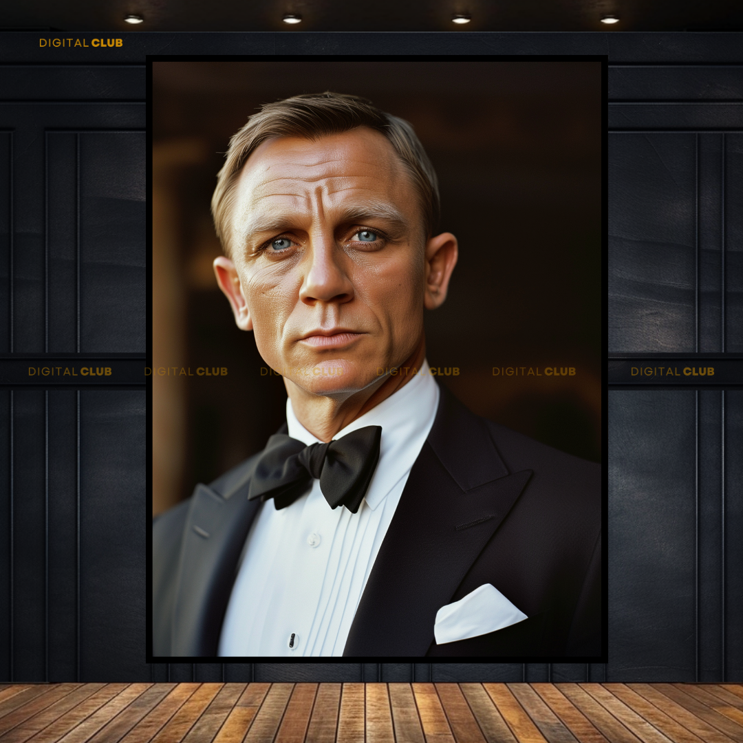 Daniel Craig British Actor Premium Wall Art