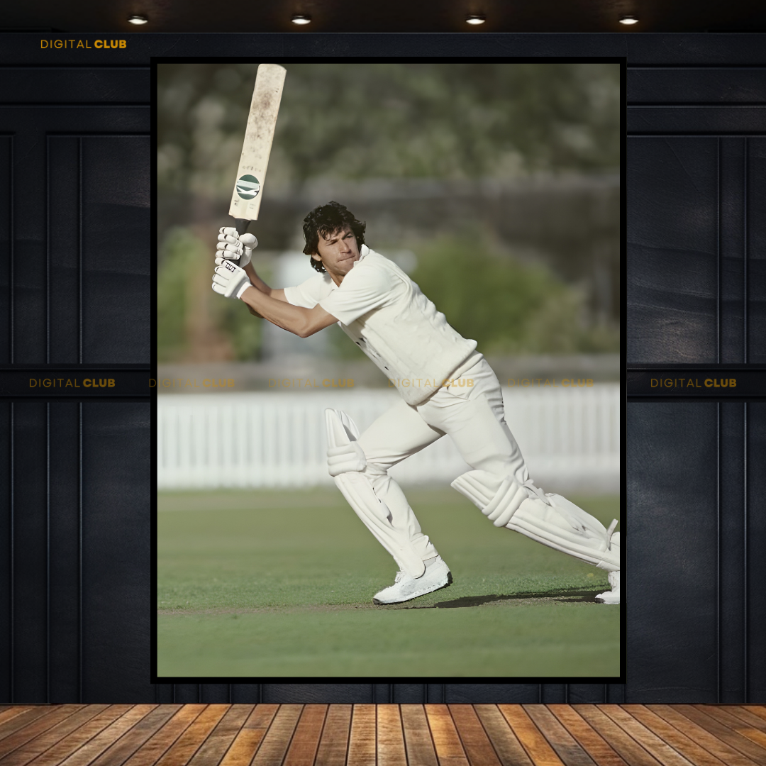 Imran Khan Batting Pakistan Cricket Premium Wall Art