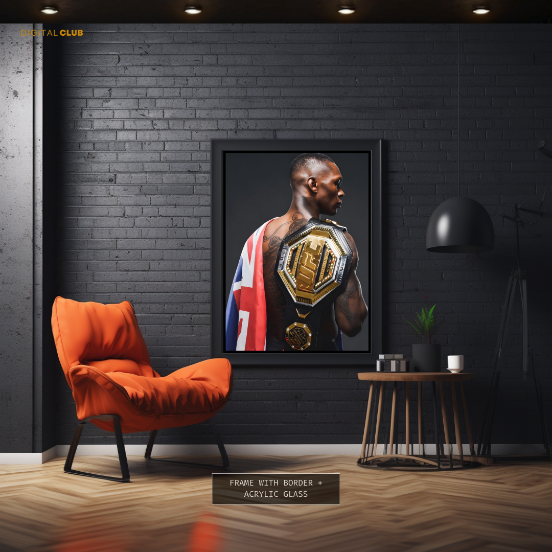 Israel Adesanya World Champ UFC Premium Wall Art