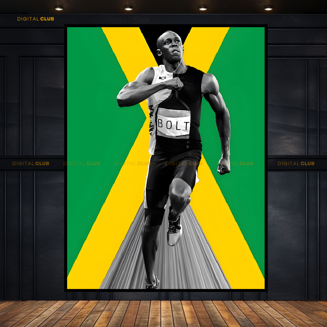 Usain Bolt Bullet Speed Premium Wall Art