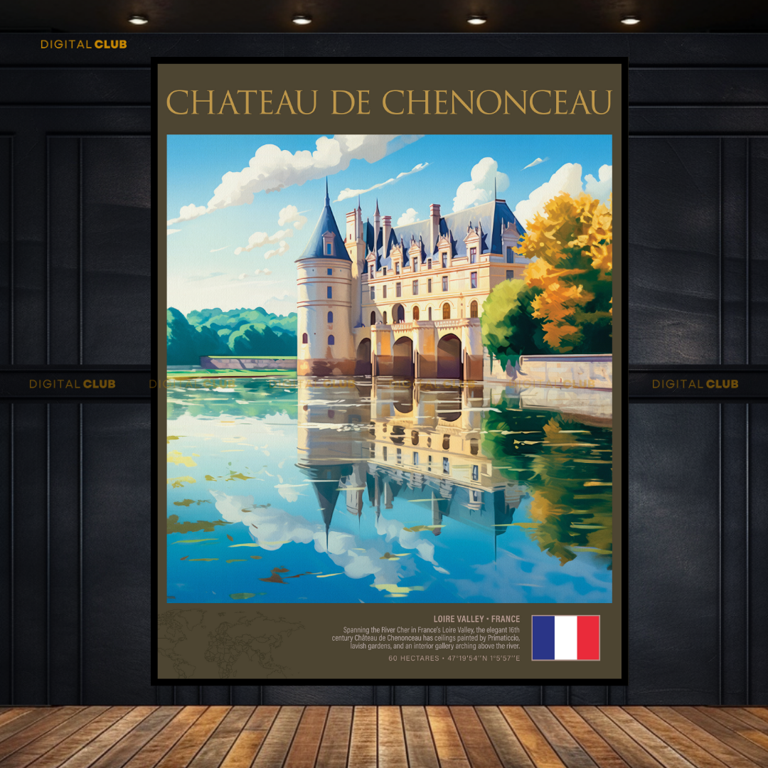 Chateau De Chenonceau Premium Wall Art