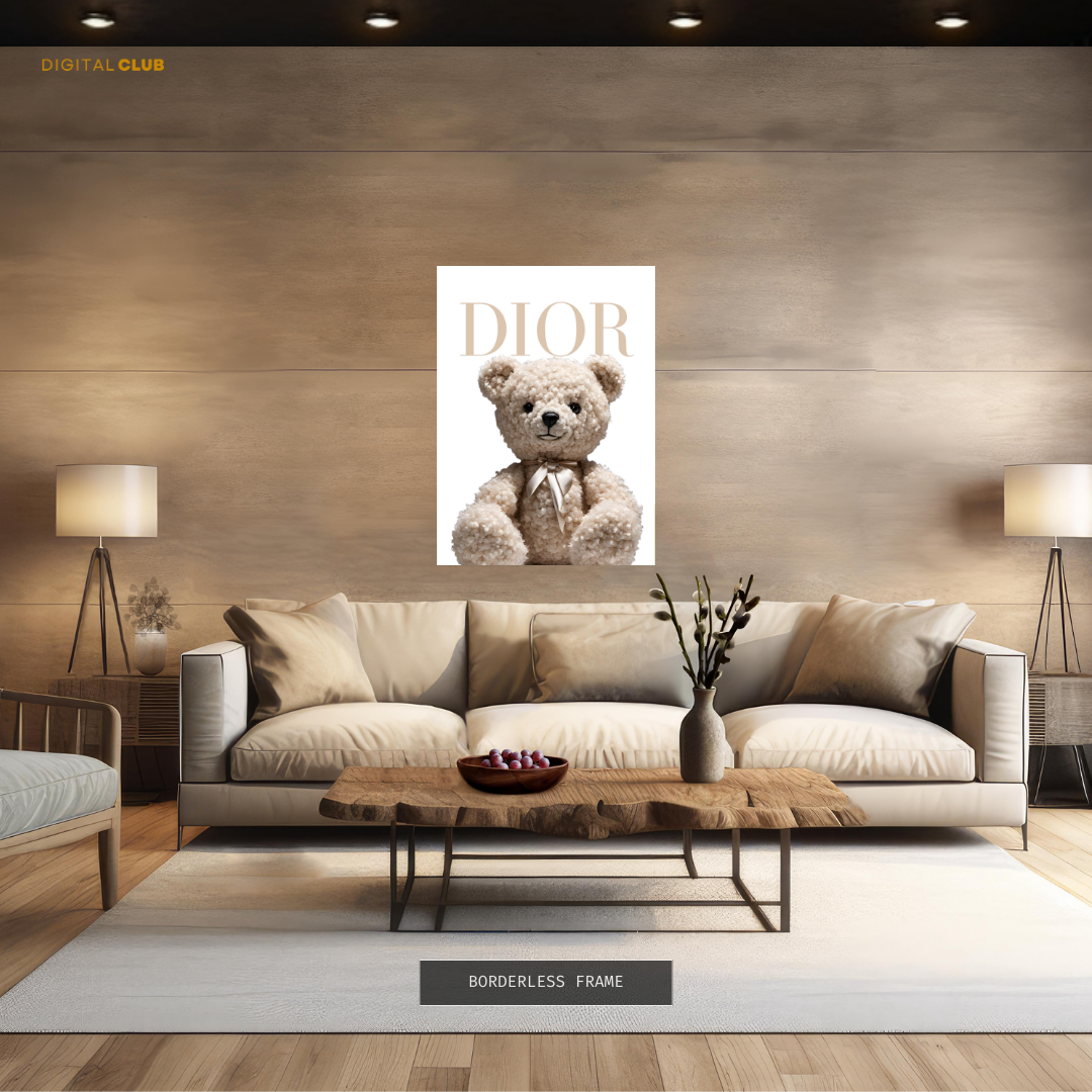 DIOR Teddy Bear Premium Wall Art
