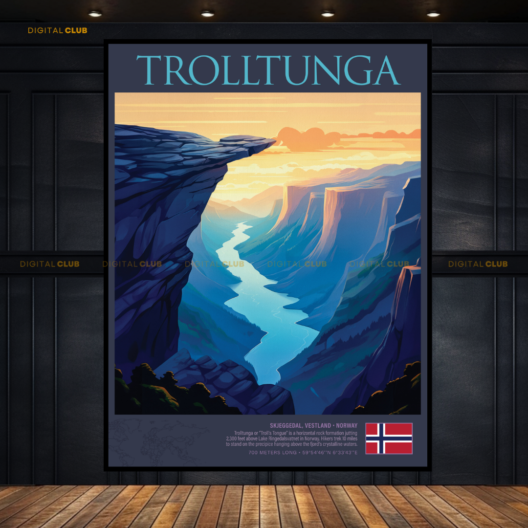 Trolltunga Norway Premium Wall Art