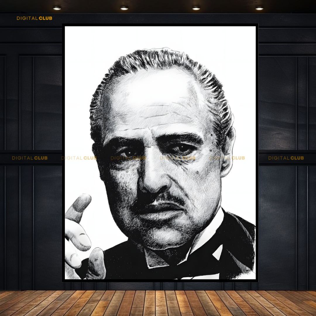 The Godfather Sketch Premium Wall Art