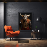 Royal BULL - Animal & Wildlife Premium Wall Art