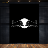 Red Bull Black Logo Premium Wall Art