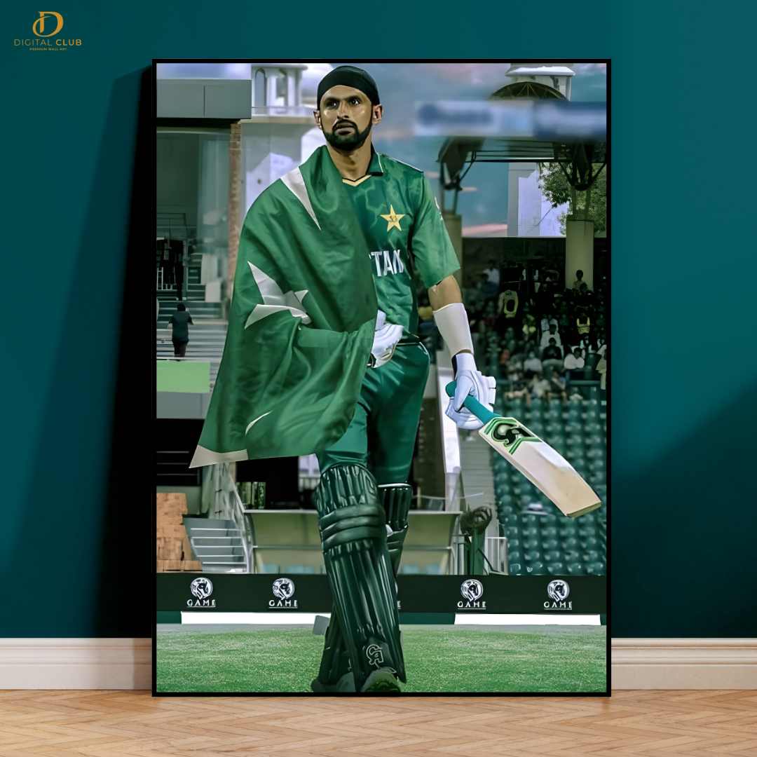 Shoaib Malik 1 - Cricket - Premium Wall Art