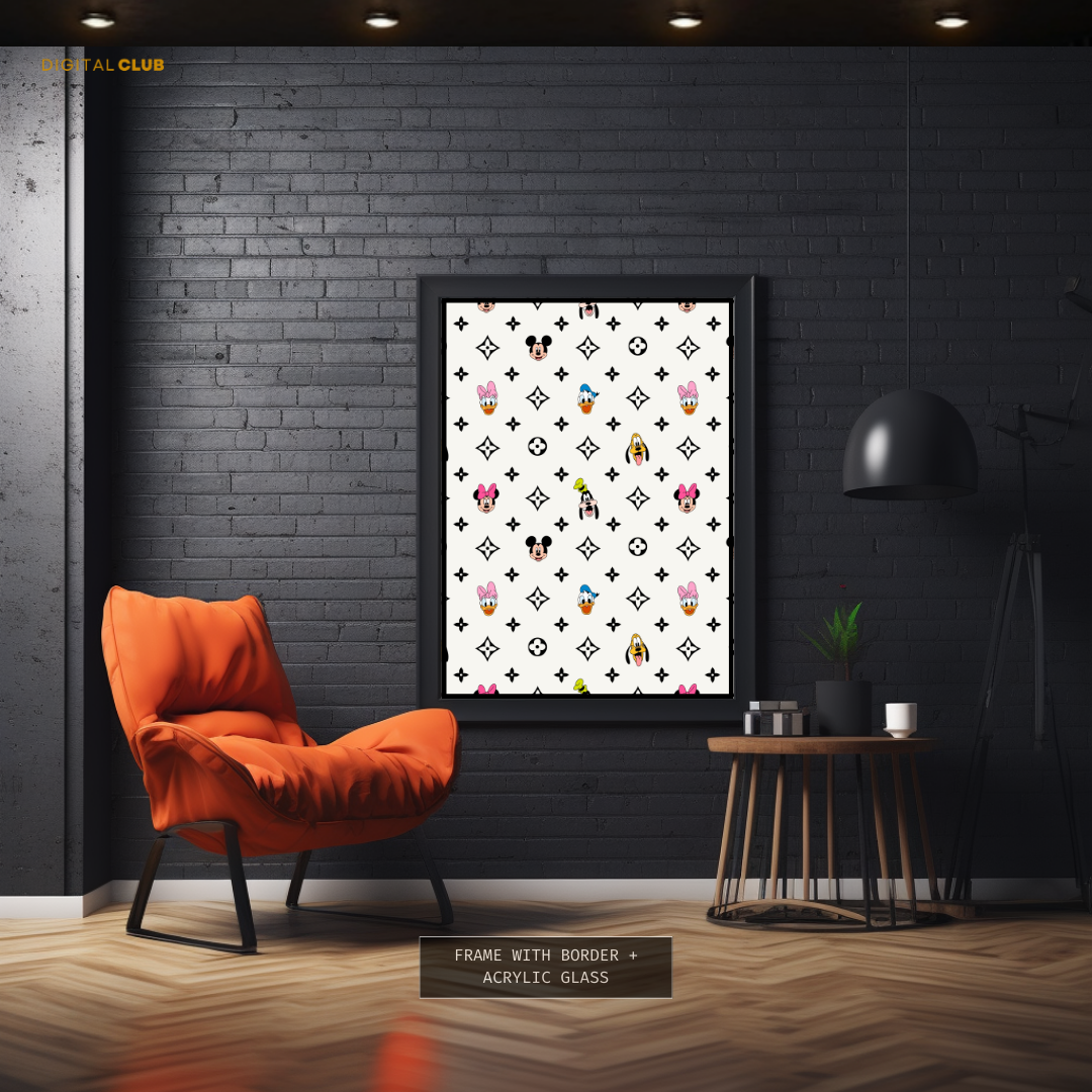 LV x Disney - Seamless Pattern - Premium Wall Art