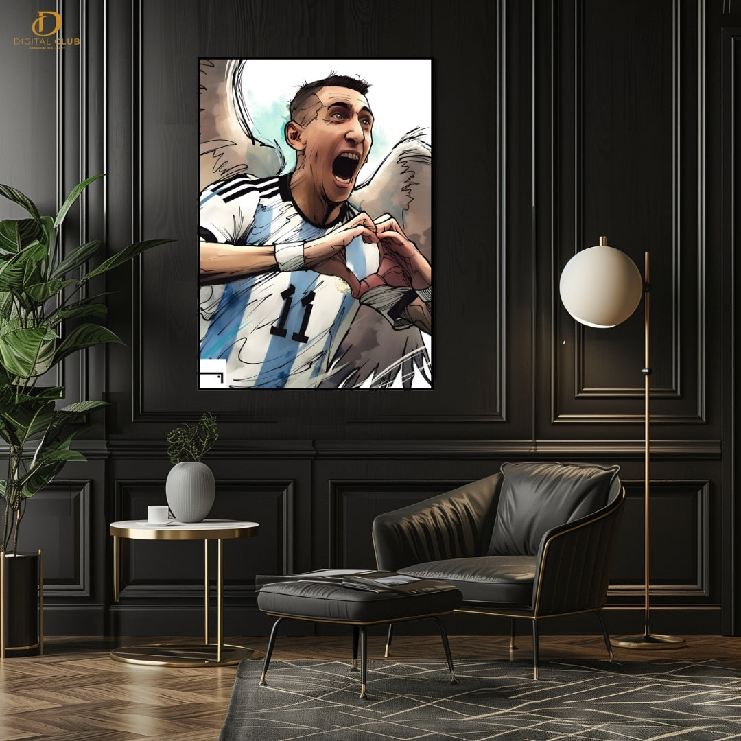 Di Maria - Football - Premium Wall Art
