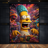 Trippy Simpsons Anime Premium Wall Art