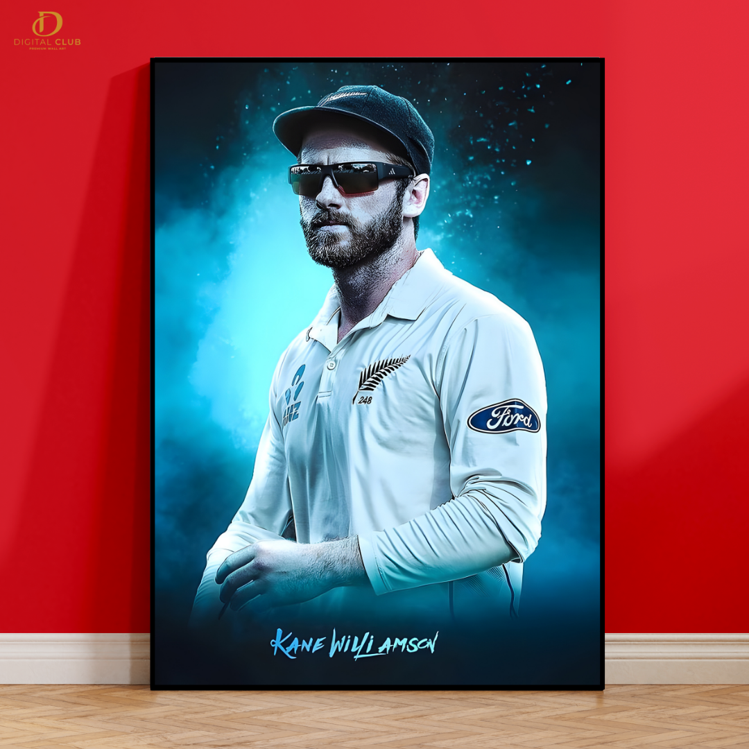 Kane Williamson - Cricket - Premium Wall Art