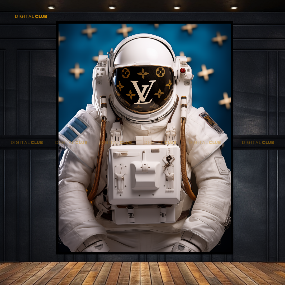 Louis Vuitton White Astronaut Premium Wall Art