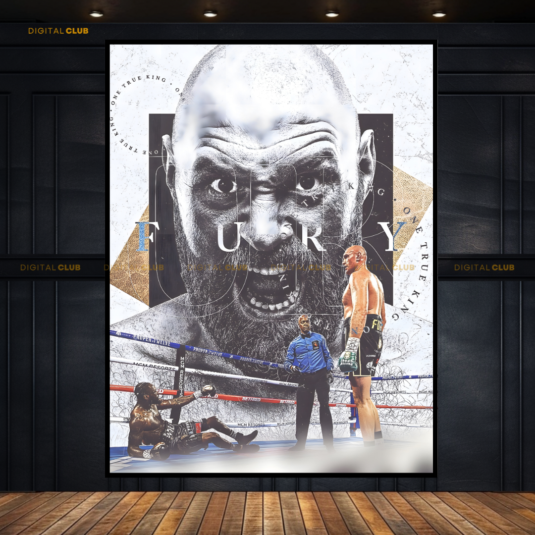 Tyson Fury Boxing Champ Premium Wall Art