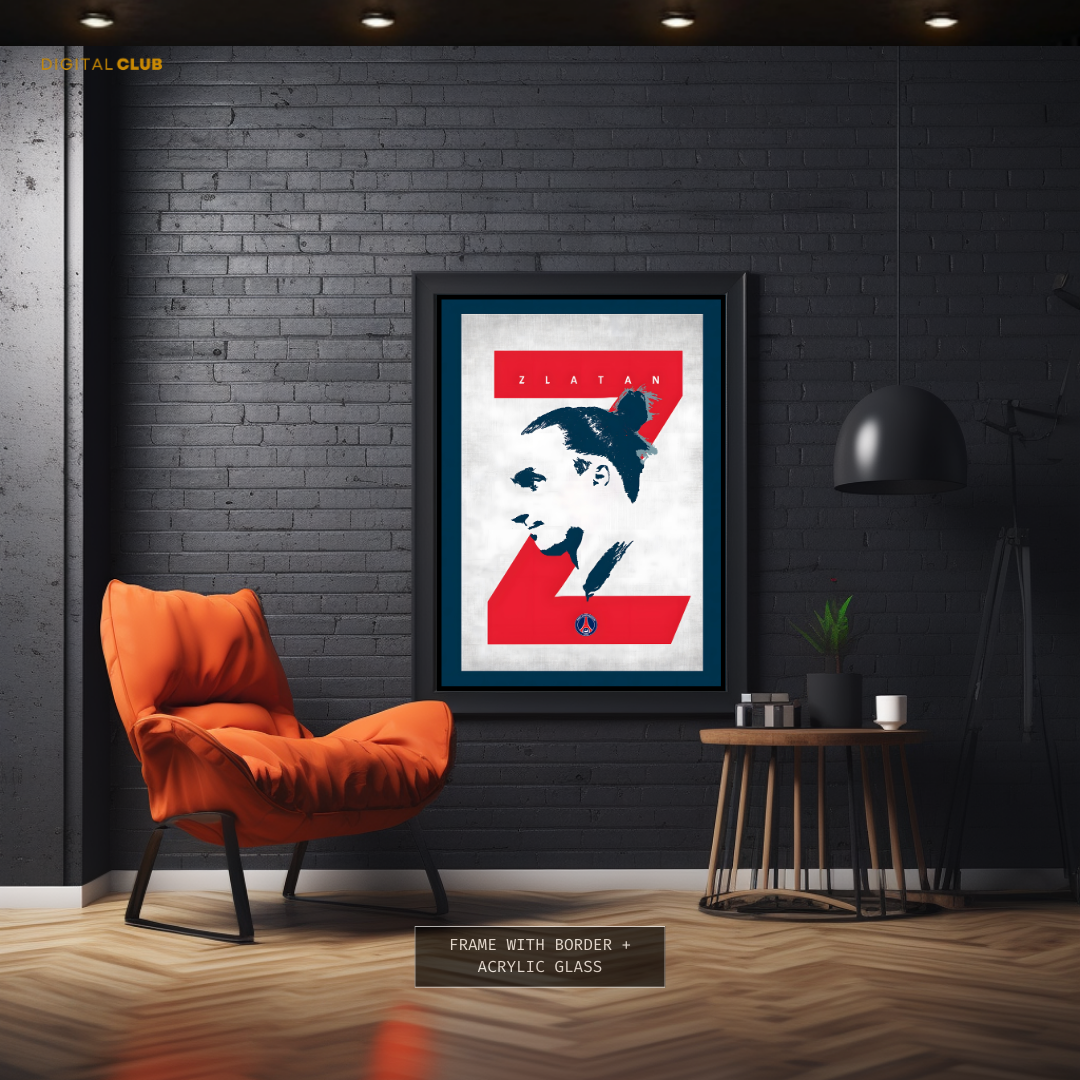 Zlatan PSG - Football - Premium Wall Art