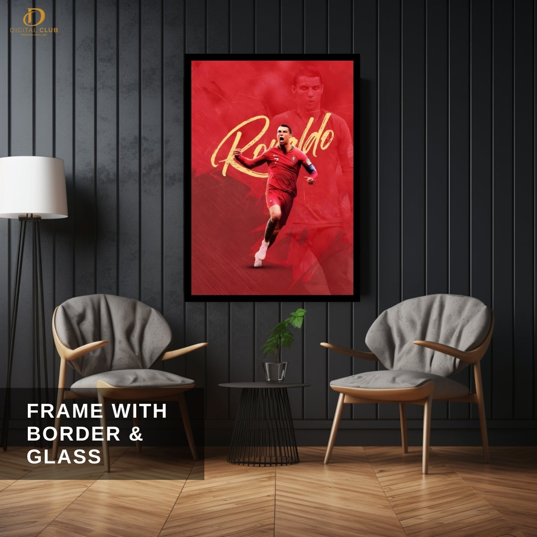 Cristiano Ronaldo 8 - Football - Premium Wall Art