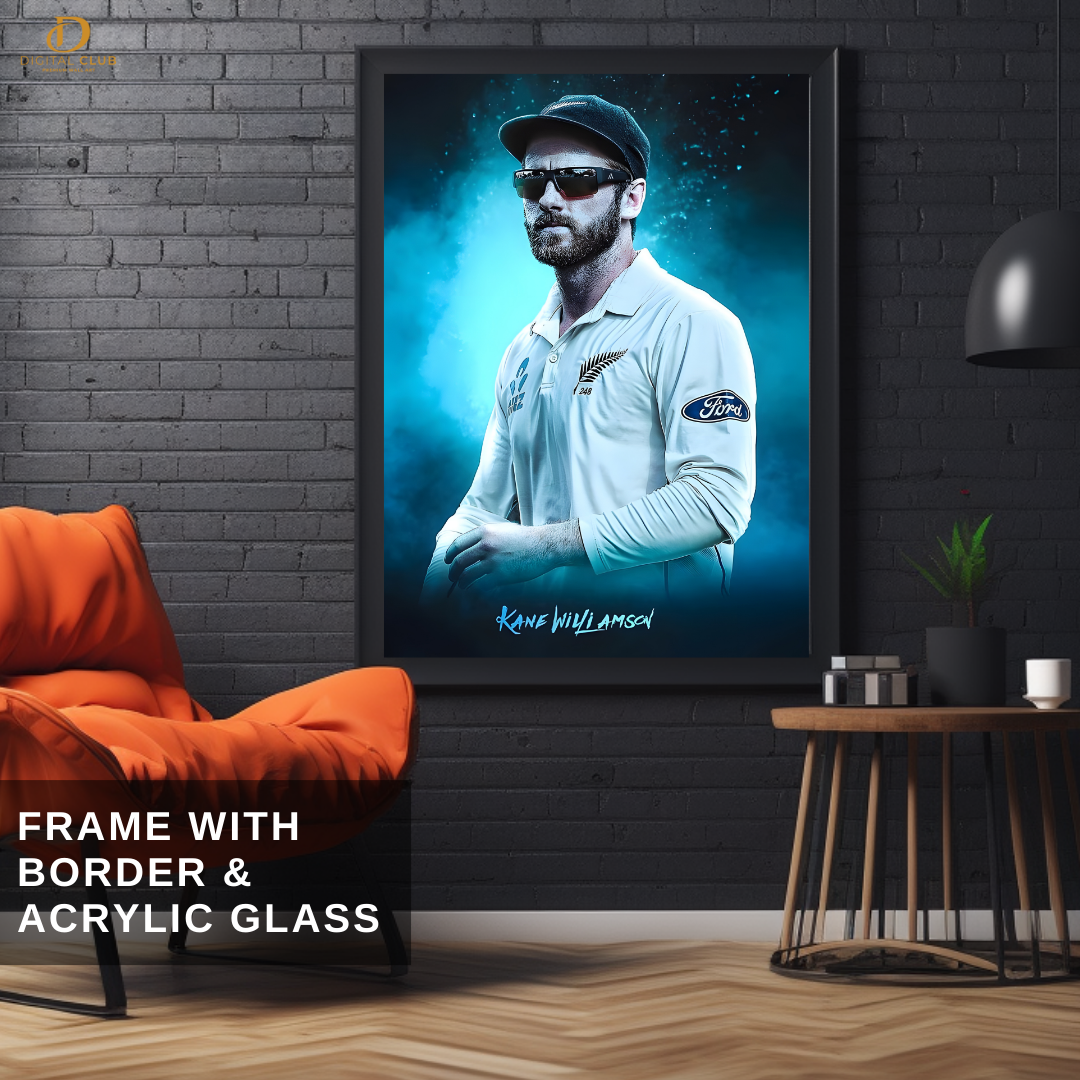 Kane Williamson - Cricket - Premium Wall Art