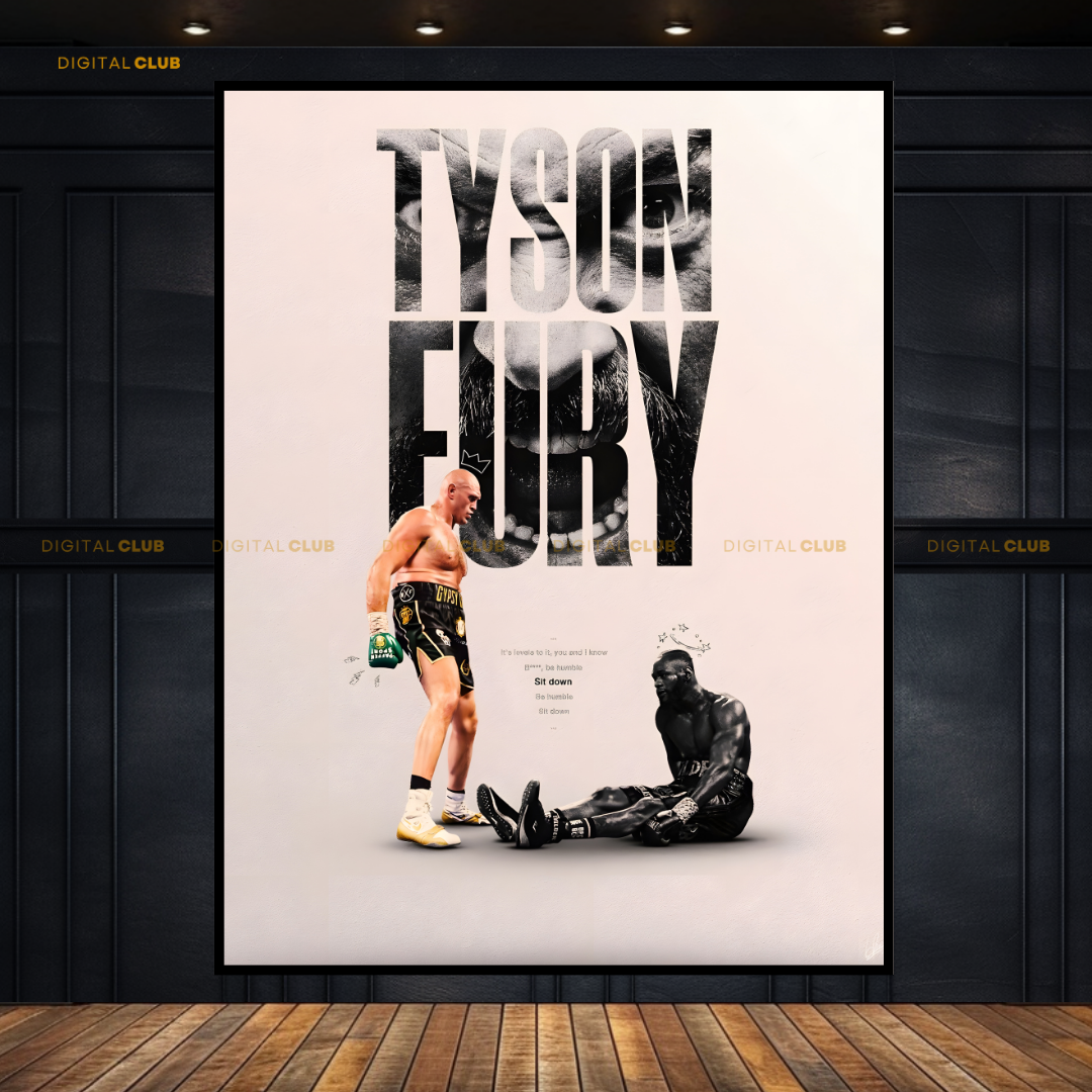 Tyson Fury x Wilder Boxing Champ Premium Wall Art