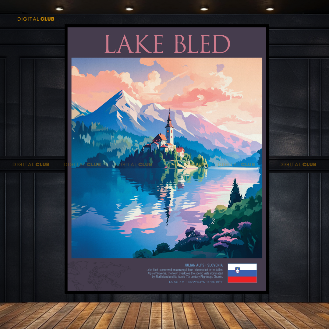 Lake Bled Slovenia Premium Wall Art