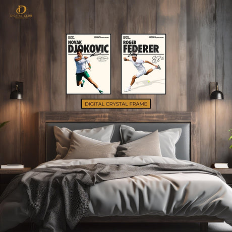 Djokovic x Federer Tennis - 2 Panel Wall Art