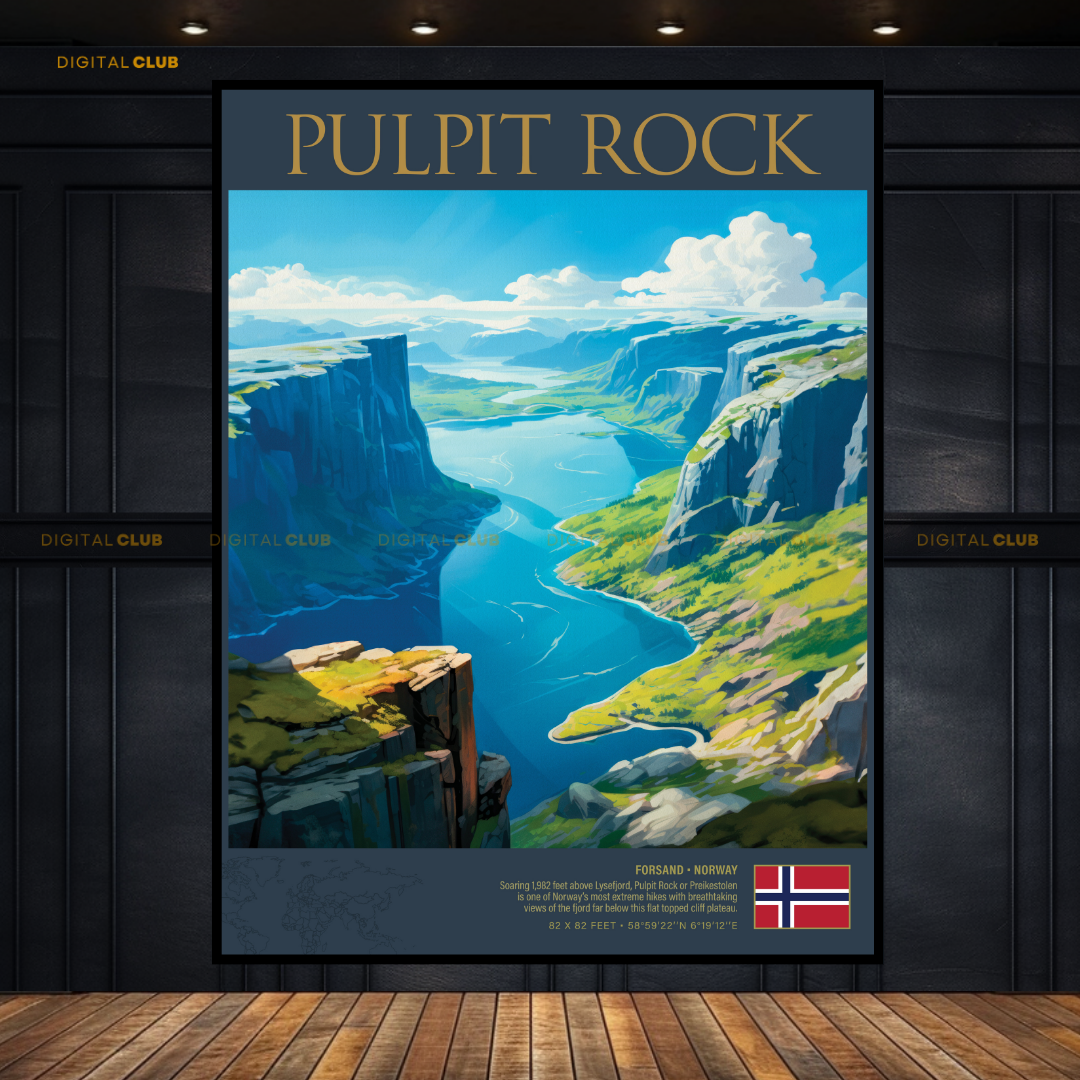 Pulpit Rock Norway Premium Wall Art