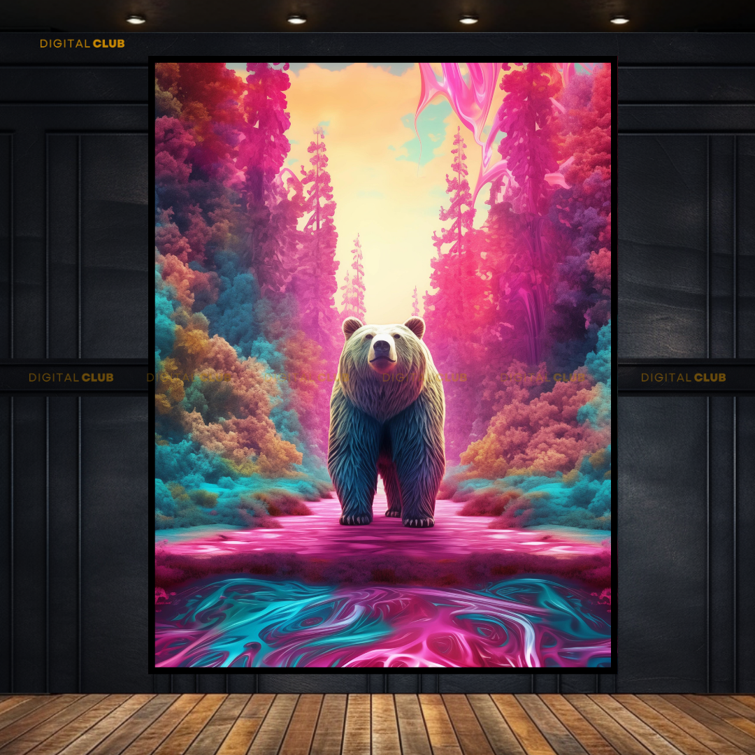 Bear Artwork  - Animal & Wildlife Premium Wall Art