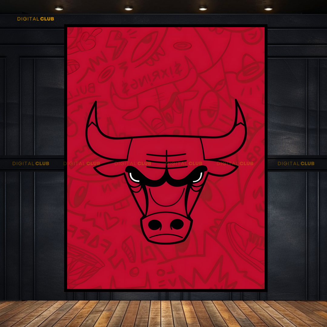 Chicago Bulls NBA Logo Premium Wall Art