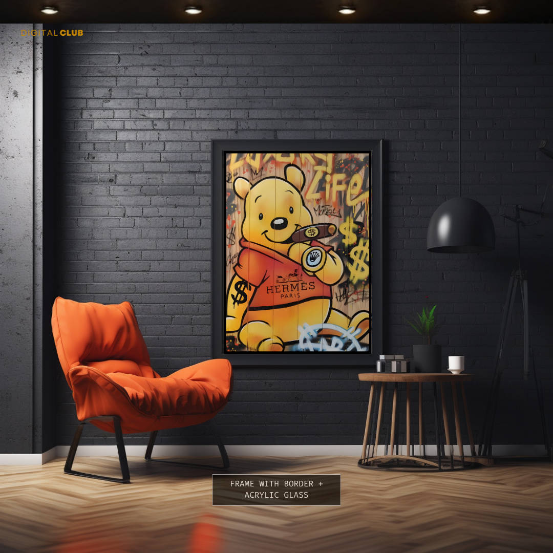 Winnie the Pooh - Disney x Hermes - Premium Wall Art
