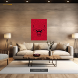 Chicago Bulls NBA Logo Premium Wall Art