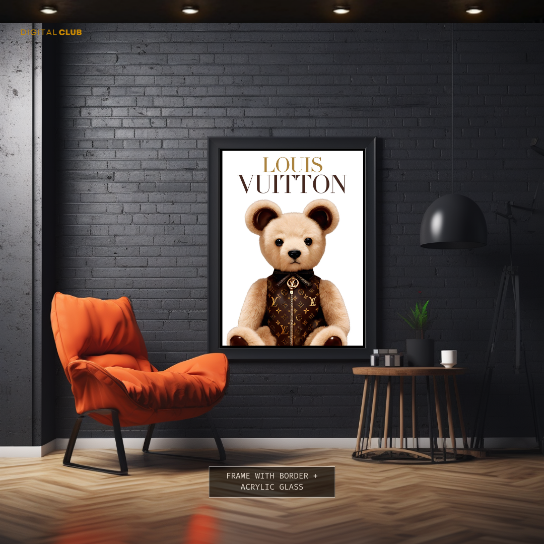 Louis Vuitton Teddy Bear Premium Wall Art