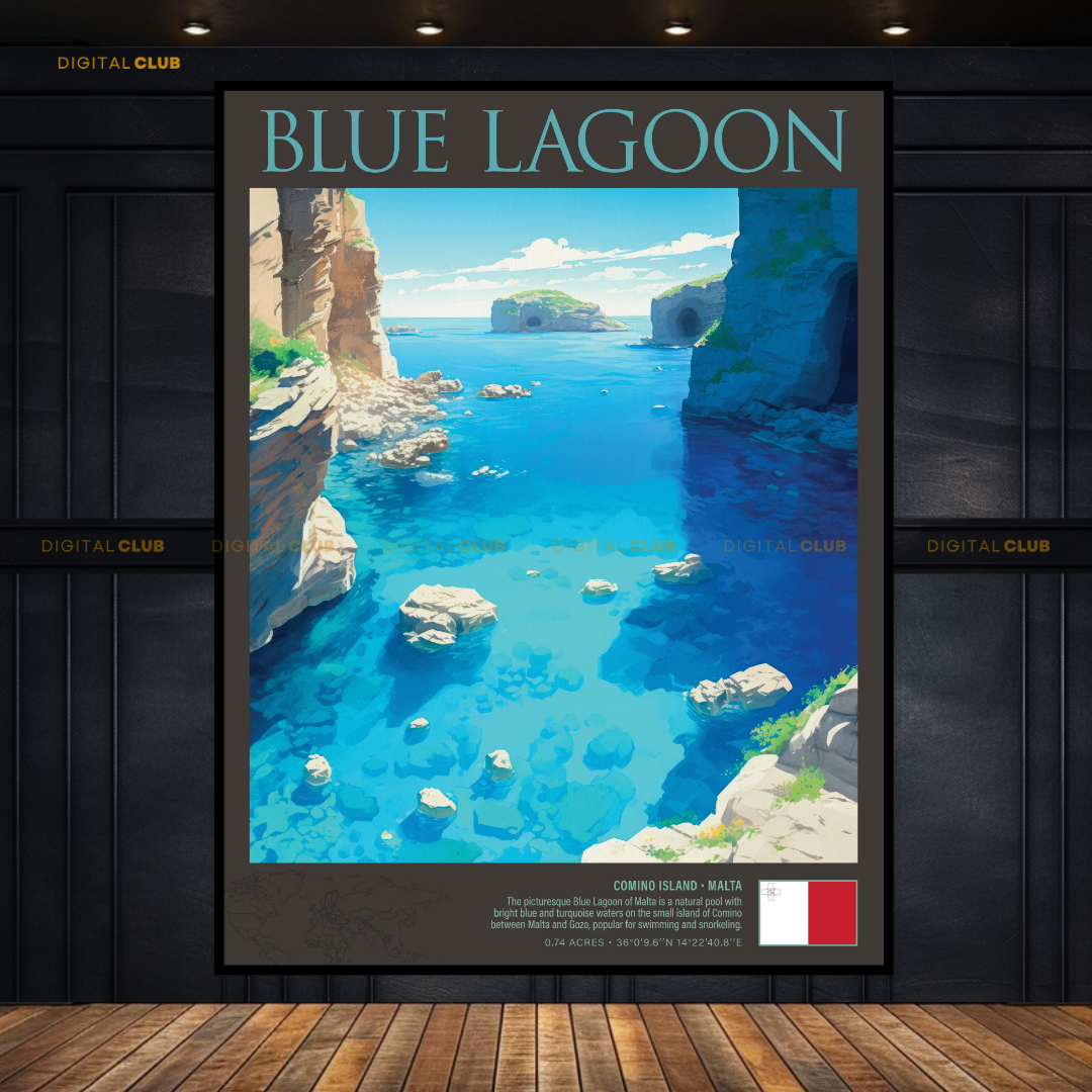 Blue Lagoon Malta Premium Wall Art