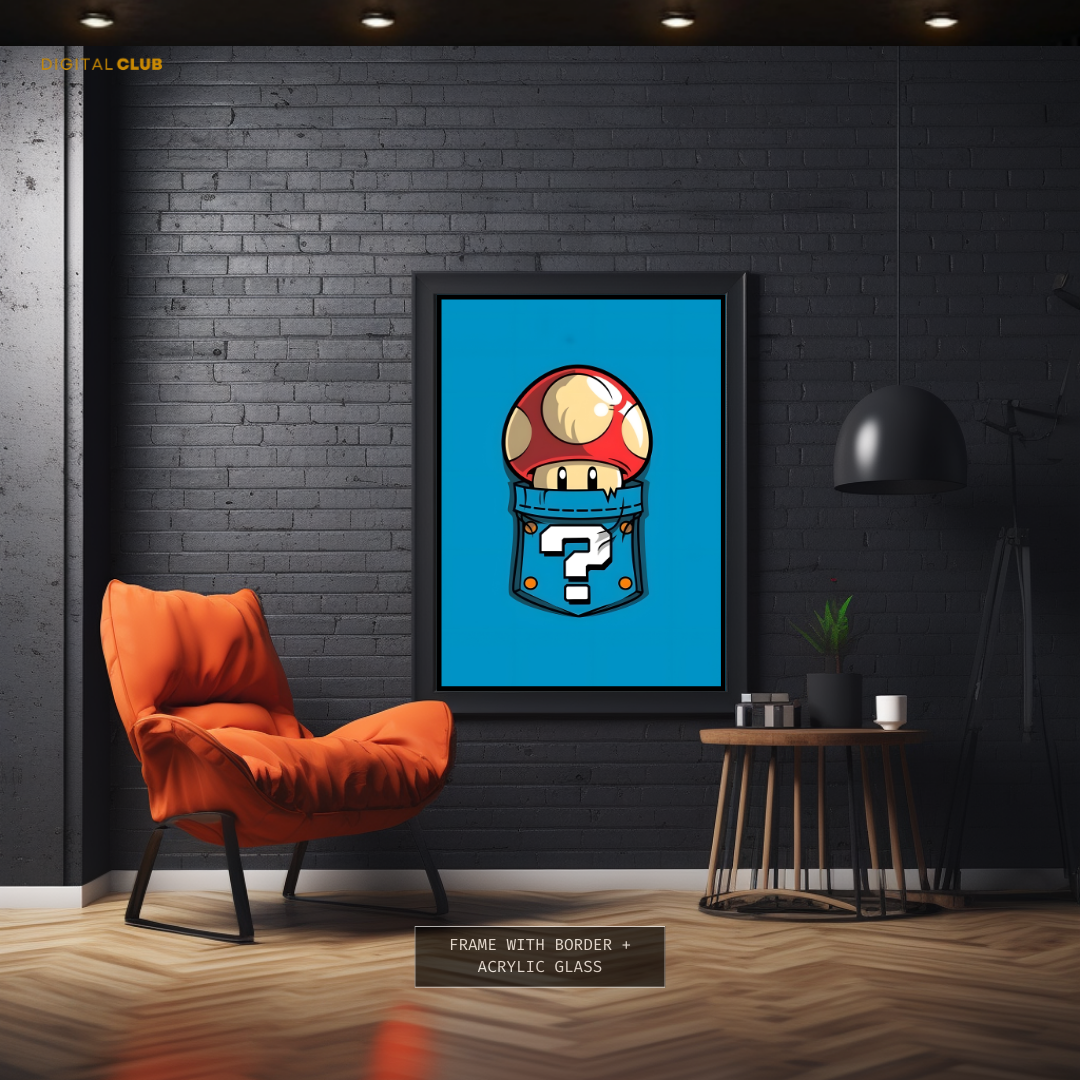 Life Up Mario - Artwork - Premium Wall Art