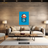 Life Up Mario - Artwork - Premium Wall Art