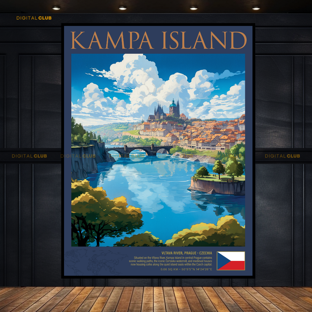 Kampa Island Prague Premium Wall Art