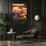 Messi x Ronaldo - Football - Premium Wall Art