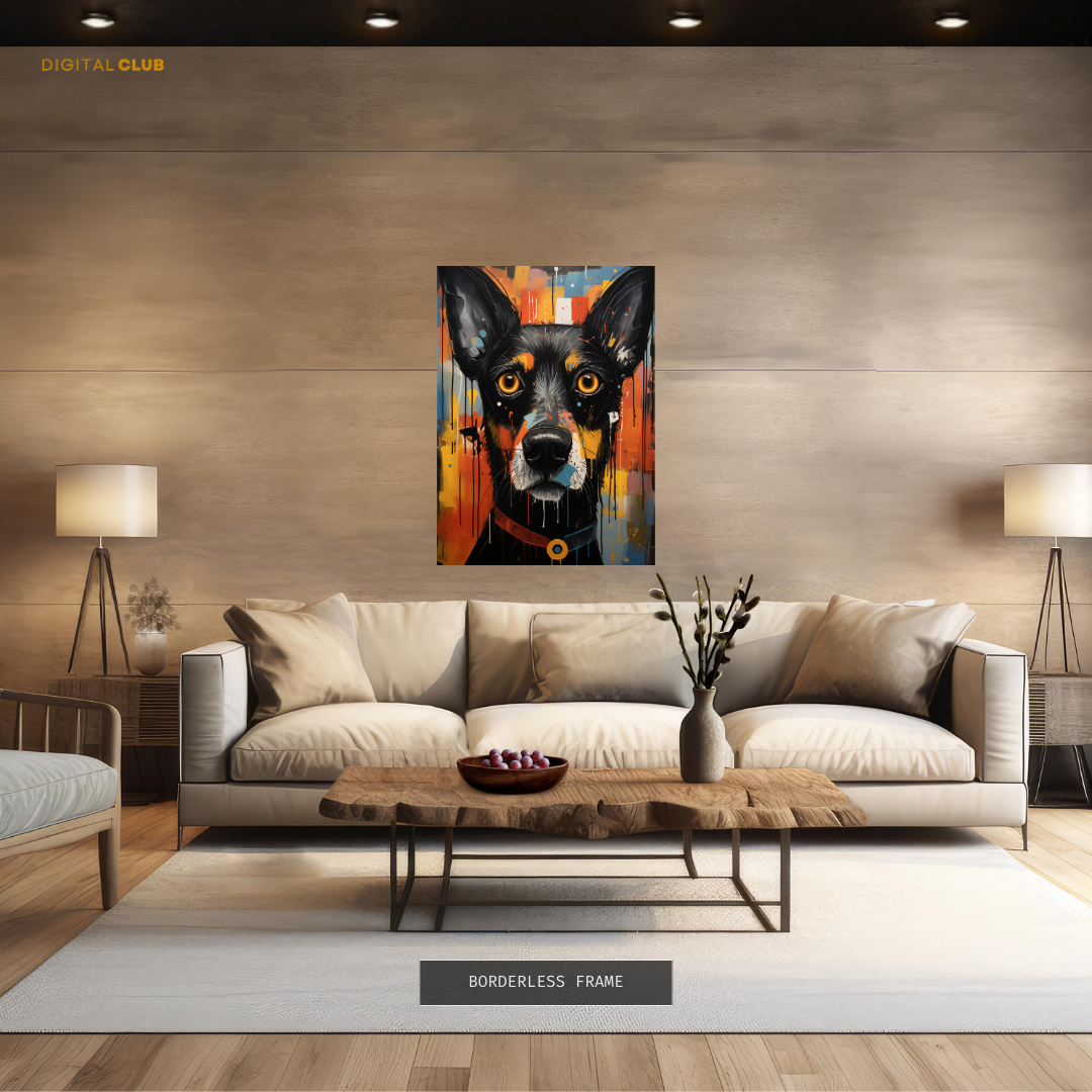 Black DOG Artwork - Animal & Wildlife Premium Wall Art