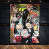 Mike Tyson Double Champ Boxing Premium Wall Art