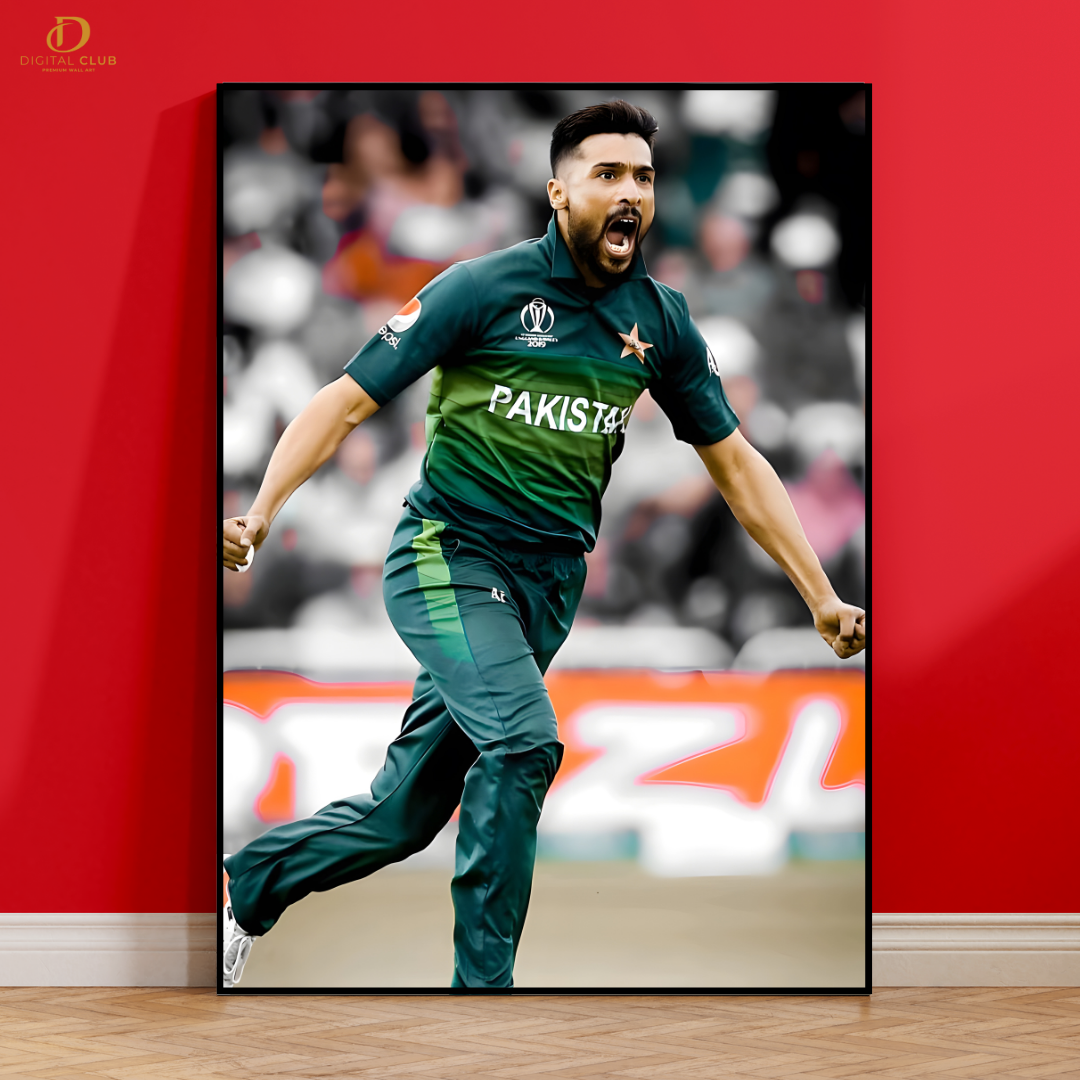 Muhammad Amir - Cricket - Premium Wall Art