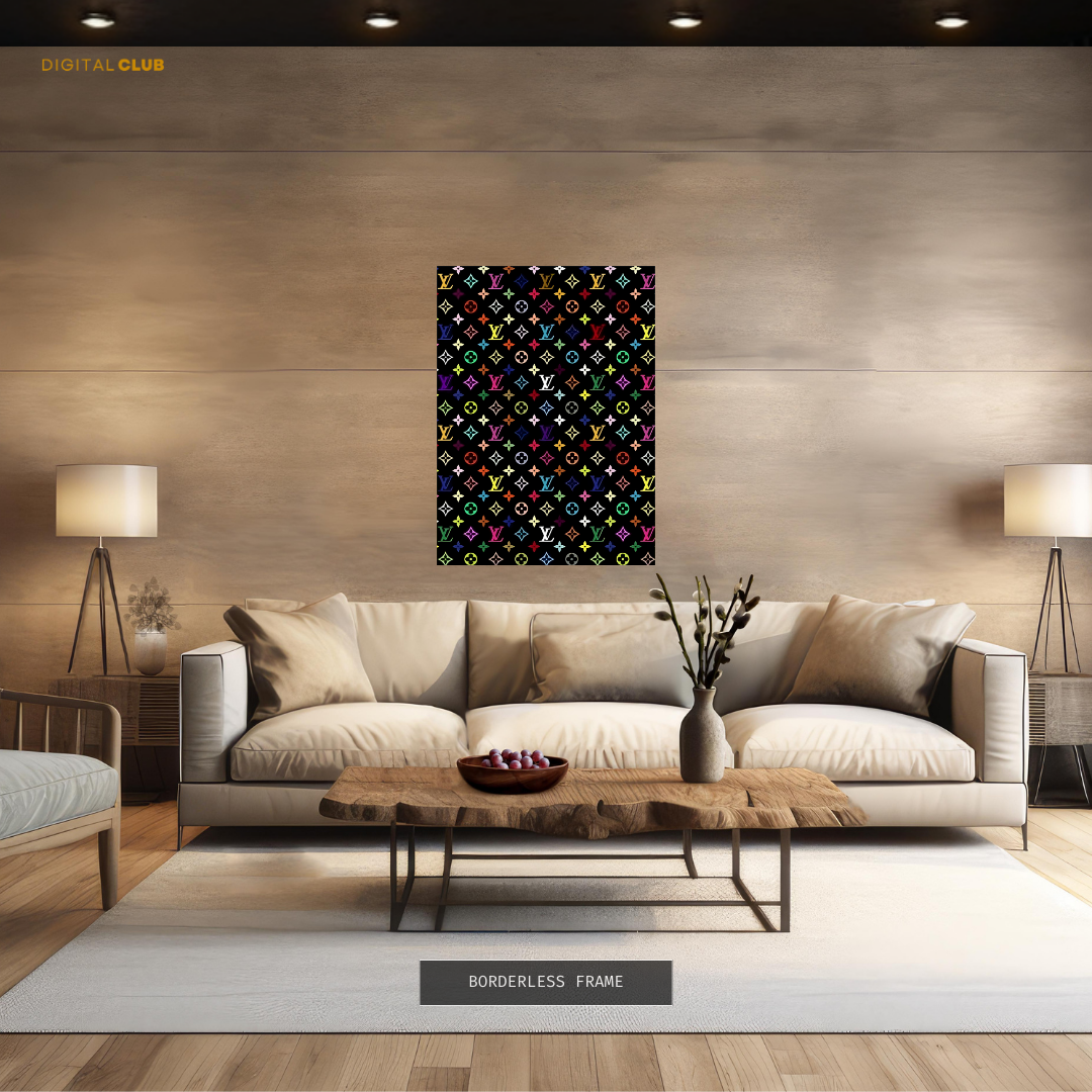 Louis Vuitton Coloured Pattern Premium Wall Art